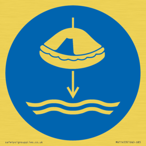 Mandatory: Lower liferaft to the water in launch sequence